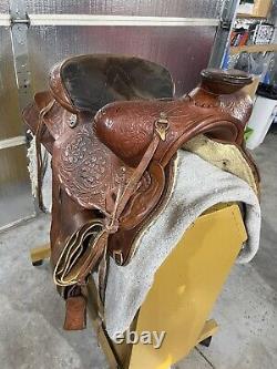 Vintage Western Saddle Company Tooled Leather Excellent Trail / pleasure