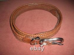 Vintage Willis & Geiger British Tan Leather Belt Horse Bit Buckle 46 NWOT