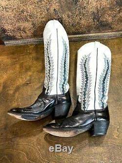 Vintage Womens Custom LUSKEY'S Buckaroo Western Rodeo Cowboy BOOTS Size 6.5 B