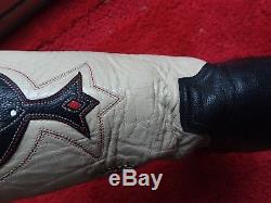 Vintage Womens Old Gringo Cowboy Boots Black, Cream Inlay Bucking Horse Sz 5 1/2