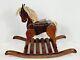 Vintage Wooden Child's Leather Padded Seat Rocking Hobby Horse Handcrafted Wood