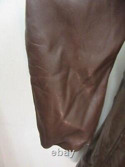 Vintage Ww2 German Wehrmacht Officers Horse Leather Trench Coat Jacket Size XL