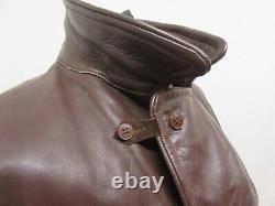 Vintage Ww2 German Wehrmacht Officers Horse Leather Trench Coat Jacket Size XL