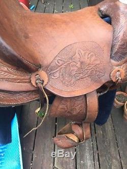 Vintage Youth Western Leather Saddle, Horse Bridle, Kids Shetland Pony