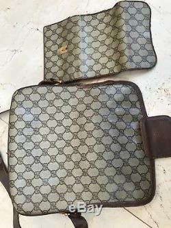 Vintage authentic gucci purse and wallet set, horse bit clasp and tan logo