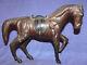 Vintage hand made leather horse statuette