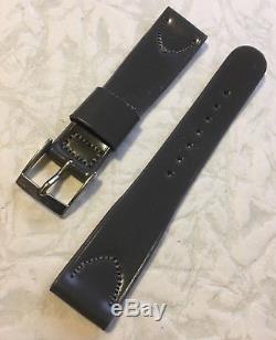 Vintage horse leather grey 19mm Shell Cordovan watch strap 1950s New Old Stock