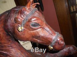 Vintage leather horse