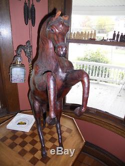 Vintage leather horse