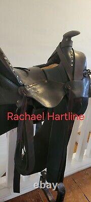 Vintage leather horse saddle