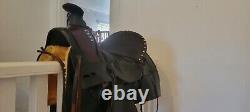 Vintage leather horse saddle