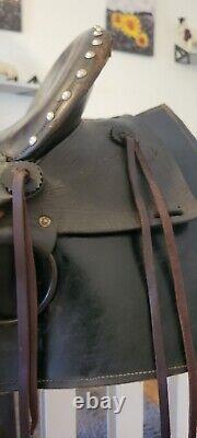 Vintage leather horse saddle