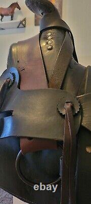 Vintage leather horse saddle