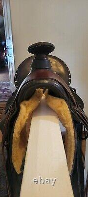 Vintage leather horse saddle