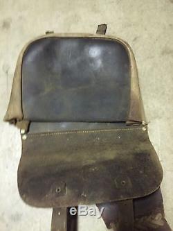 Vintage leather motorcycle saddle bags. Harley, horse, etc