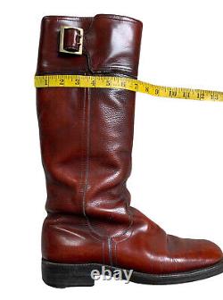 Vintage mens tall boots motorcycle cognac rosetti RARE size 8