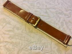 Vintage tan 16mm Shell Cordovan American 1940s watch band genuine horse leather