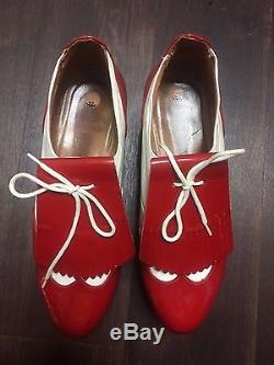 Vivienne Westwood Rocking Horse Golf Shoes Red Leather UK6 Preowned Vintage