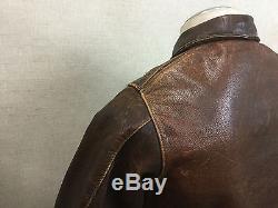 Vtg 1940s/50s Original Aero Leather Company A2 Pilots Horse Hide Jacket