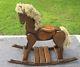 Vtg. 1983 Woods of American Solid Wood&Leather Rocking Horse withSaddle #87468 USA