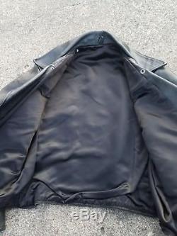 Vtg 40's 50's horse hide leather jacket biker motorcycle studded sm rockabilly