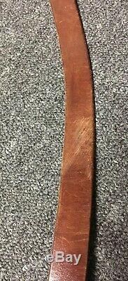Vtg 70s Polo Ralph Lauren Belt Sz. 24 Brown Leather Brass Buckle USA Sport Kids