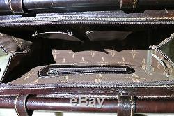 Vtg 80sUnisex AMERICAN WEST Embroider HORSE Leather Handbag Crossbody messenger