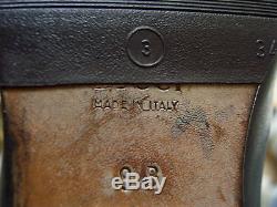 Vtg Gucci Black Leather Horsebit Horse Bit Ankle Boots 7 7.5 Italy 8