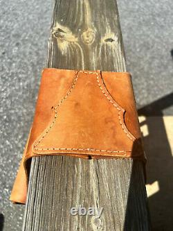 Vtg Handmade Light Brown Natural Leather Horse / Motorcycle Storage Saddle Bags
