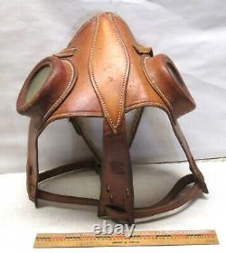Vtg Leather Equine Horse Hood Eye Cups/Goggles Protection Powder River Saddles