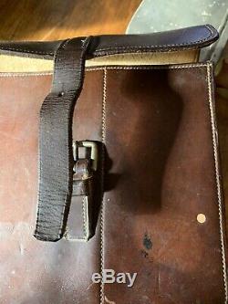 Vtg Leather WWI spec James Dixon & Sons Flask/Sandwich Case Sheffield horse hunt