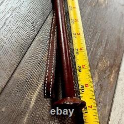 Vtg Leather Wrapped Brown Horse Riding Crop Whip Esquestrian 31 Classy Flogger