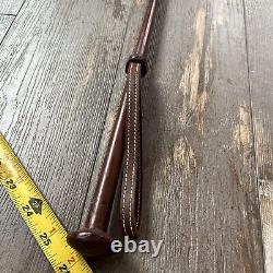 Vtg Leather Wrapped Brown Horse Riding Crop Whip Esquestrian 31 Classy Flogger