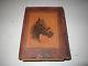 Vtg. Man O War Horse Racing Champion Gin Rummy Set Leather Case Tub M