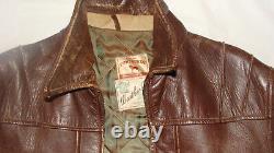 Vtg Mens Genuine Pony-horse Weather Wise Leather Jacket/coat Mn Woolen Co