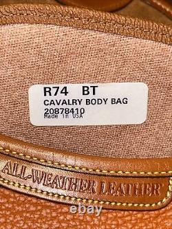 Vtg NWOT Dooney & Bourke R74 BT Cavalry Body Bag USA Pebbled Leather All Weather