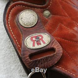 Vtg Red Ranger Saddlery 15 Western Double R Leather Horse Saddle RR Stirrups