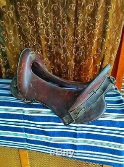 WW1 Calvary Saddle Vintage Leather Horse Saddle 12 Inch Seat