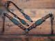 Western Genuine Argentina Leather Headstall Breast Collar Set for Horse Mousm