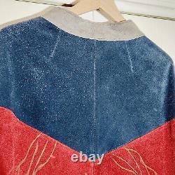 Western Leather Poncho Cape Equestrian Horse Fringe Vtg 70s Hippie Festival