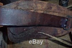 Western Leather Vintage Riding Roping Horse Saddle Nice Leather Tooling Stirrups