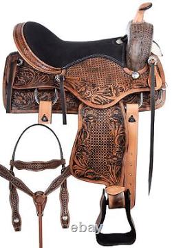 Western Saddle 15 16 17 18 Endurance Pleasure Trail Premium Leather Horse Tack
