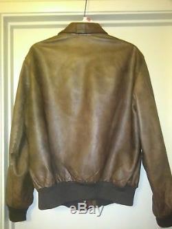 Willis & Geiger Army A2 Rare Horse Hide Jacket Size 44 USAF Army vintage