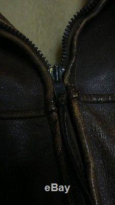 Windward Outdoor Clothing Horse Hide Leather Coat Bomber Jacket Vintage Mid 50s