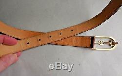 Women's Vintage 1980's Brown Gucci Belt With Horse Bit Buckle