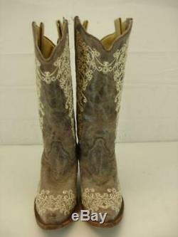 Womens 9 M Corral Vintage Embroidered Wildflower Boots Cowboy Western Brown Tall