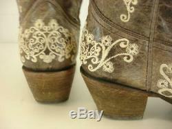 Womens 9 M Corral Vintage Embroidered Wildflower Boots Cowboy Western Brown Tall