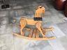 Wooden Rocking Horse Baby Rocker Vintage Toddler Pony Antique Rare Leather Ears