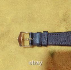 Wristwatch Celine Vintage Horse Carriage Leather Belt Analog for Ladies