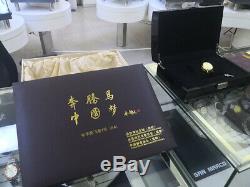 Xu Beihong Seagull TOURBILLON Mens HandWind Watch Mechanical GOLD pl 63 DIAMONDS